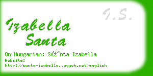 izabella santa business card